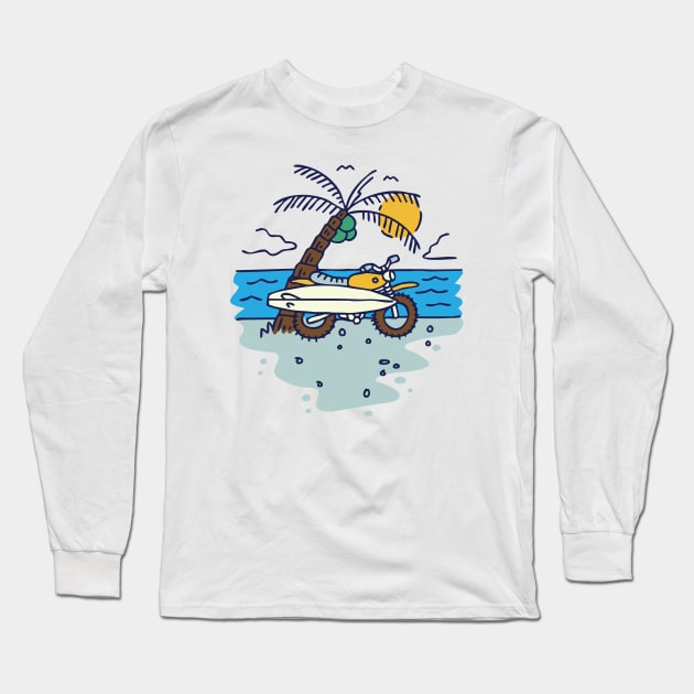 Surf and Biker Long Sleeve T-Shirt by quilimo